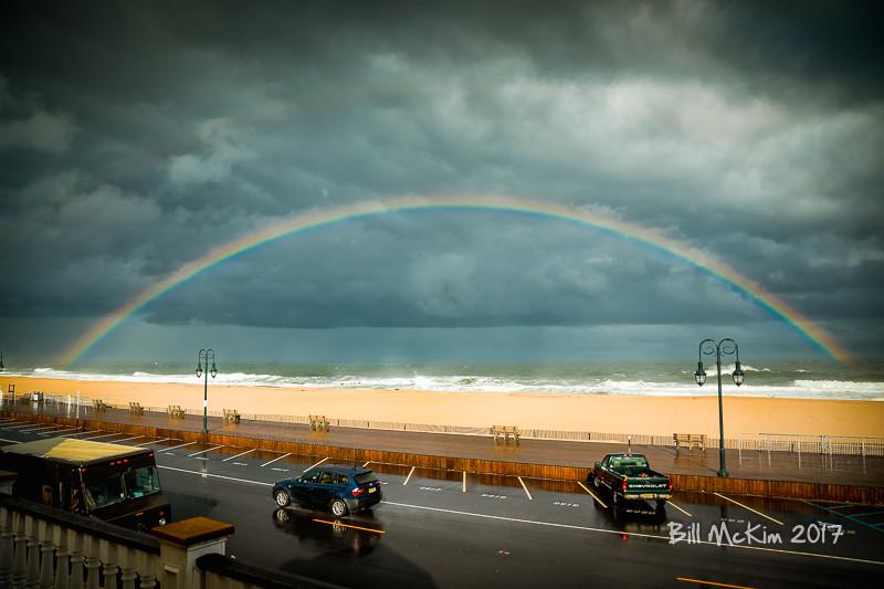 After the storm a rainbow and a whale sighting in Belmar. Click to view