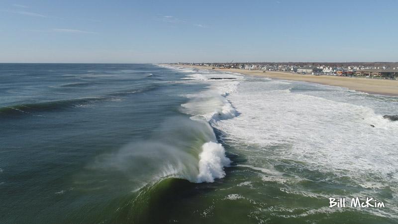April 26 surfing in New Jersey HD drone footage