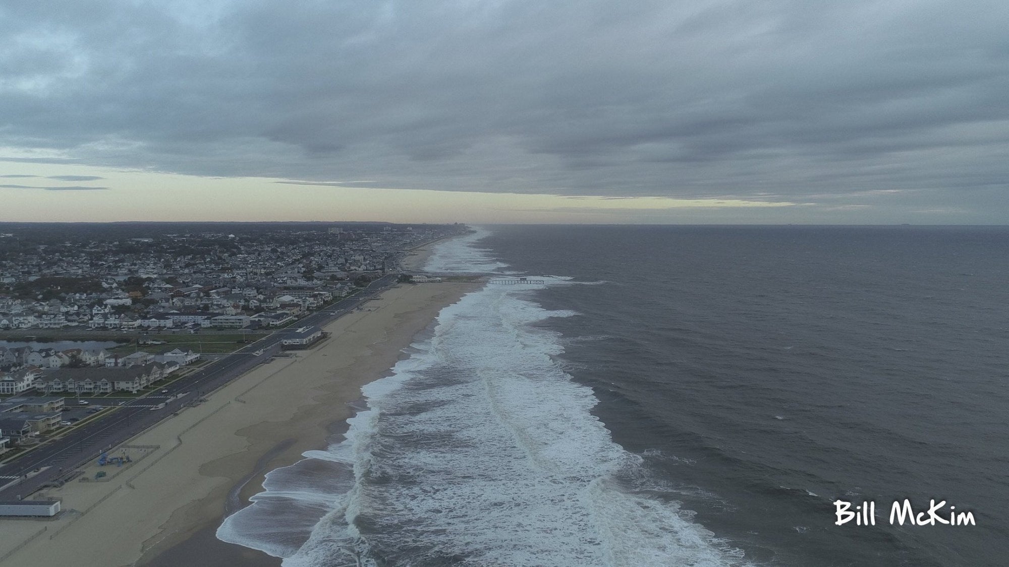 Friday morning drone photos high tide storm