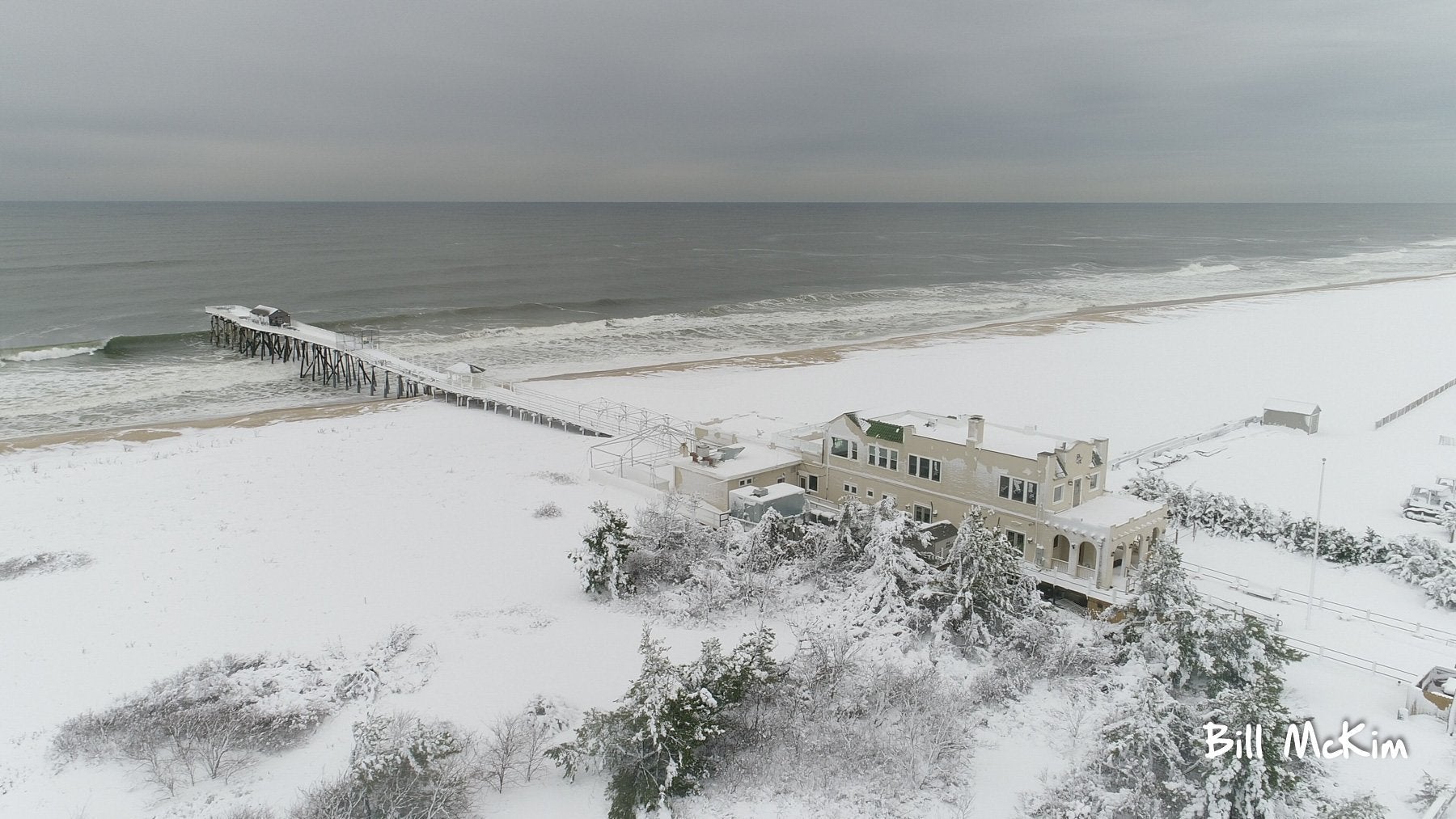 How about this snowy view of Belmar Beach
