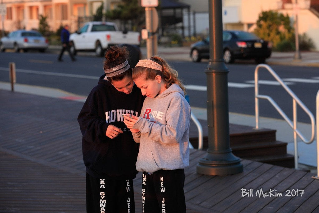 These 2 young girls got a rare treat a photo of a whale at sunrise in Belmar