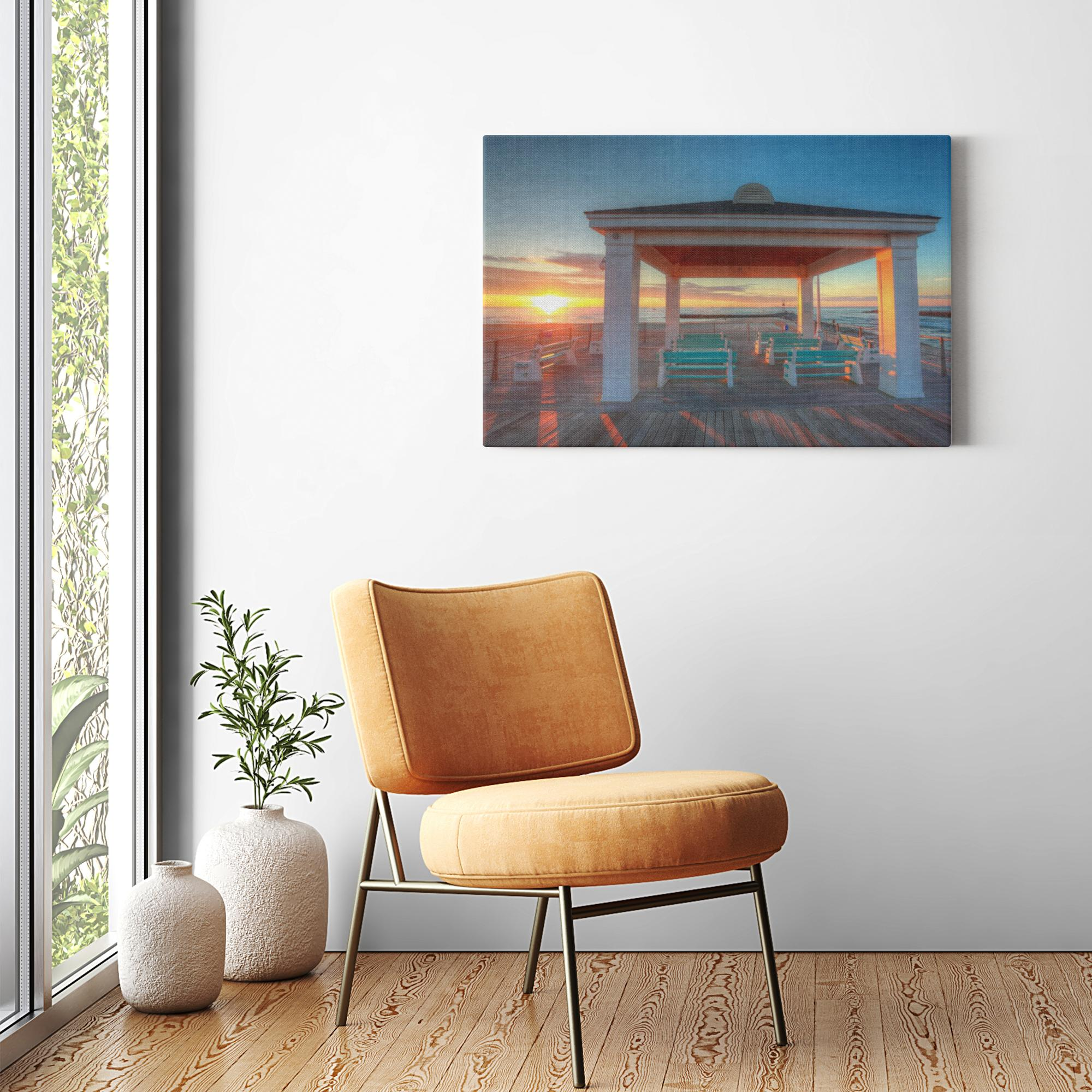 Avon by the Sea artwork jersey shore Bill McKim Photography -Jersey Shore whale watch tours Image Wrap 1.25 inch 24x36 inch