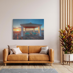 Avon by the Sea artwork jersey shore Bill McKim Photography -Jersey Shore whale watch tours Image Wrap 1.25 inch 40x60 inch