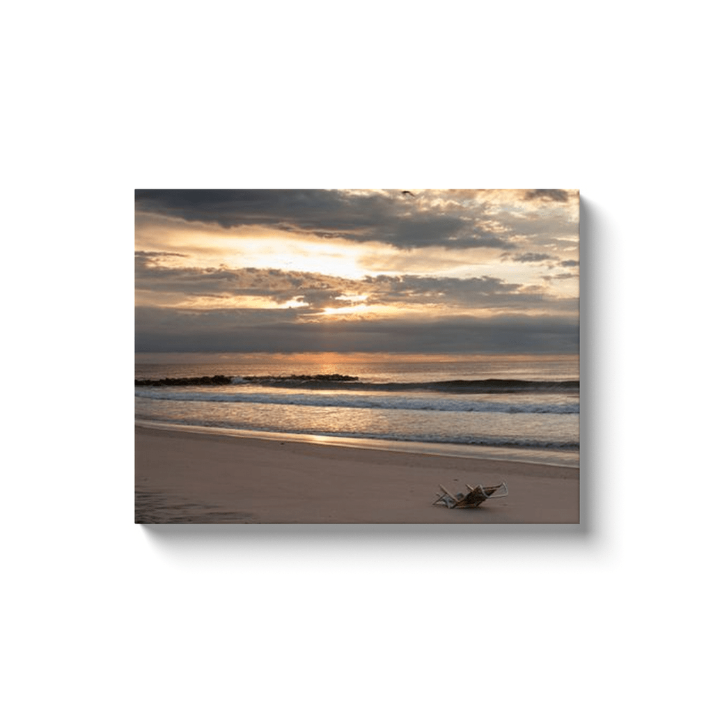 Beach Chair Canvas Gallery Wrap 18 x 24 Bill McKim Photography -Jersey Shore whale watch tours Image Wrap 1.25 inch 18x24 inch