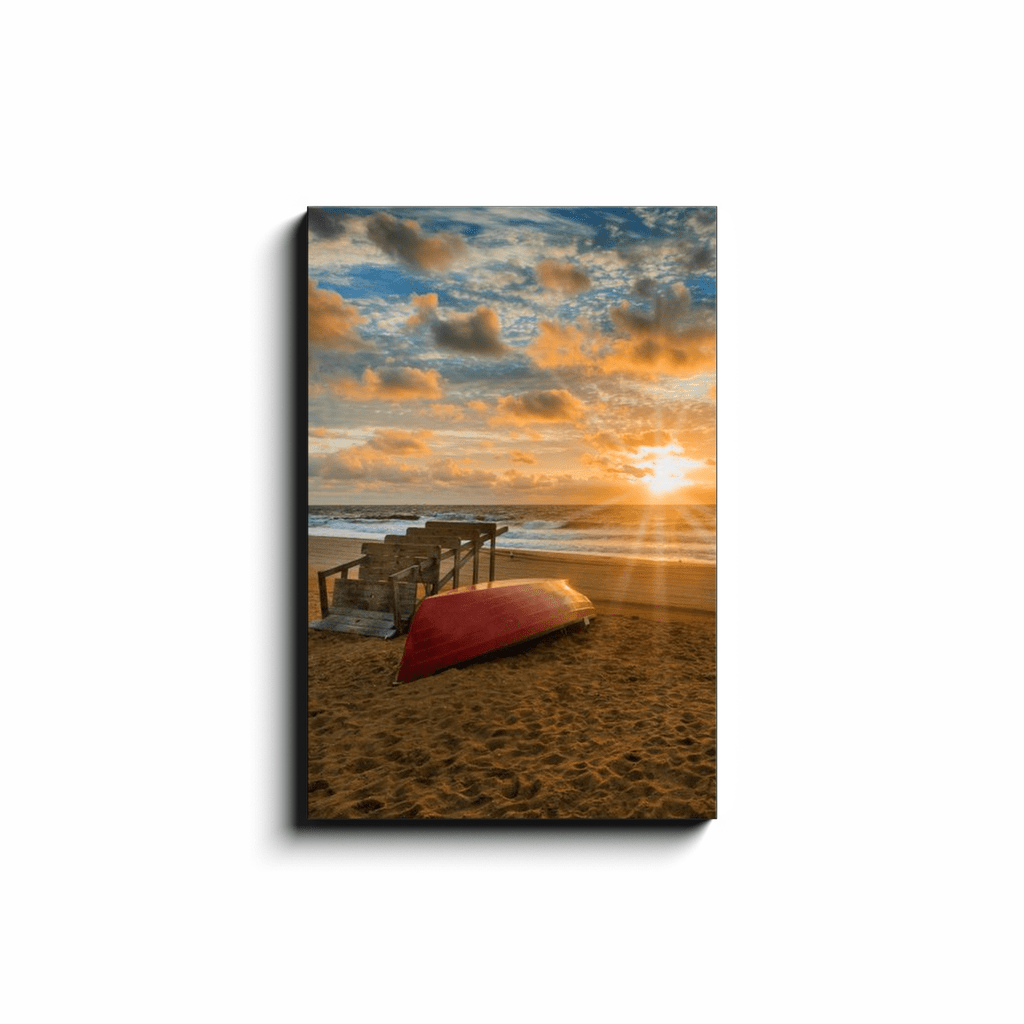 Belmar Lifeguard Boat & Chair at Sunrise Bill McKim Photography -Jersey Shore whale watch tours 