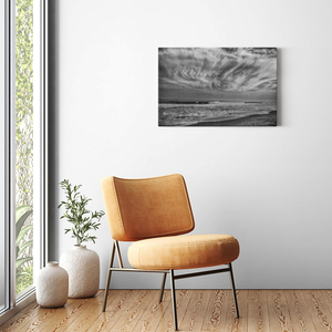 Black and White Clouds over the Jersey Shore Bill McKim Photography -Jersey Shore whale watch tours Black Wrap 1.25 inch 20x30 inch