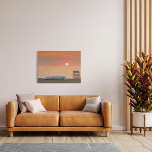 Bradley Beach Sunrise by Bill McKim Bill McKim Photography -Jersey Shore whale watch tours Black Wrap 1.25 inch 30x40 inch