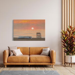 Bradley Beach Sunrise by Bill McKim Bill McKim Photography -Jersey Shore whale watch tours Black Wrap 1.25 inch 40x60 inch