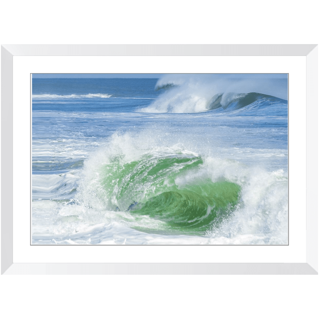Framed Prints Bill McKim Photography -Jersey Shore whale watch tours Lustre Contemporary White