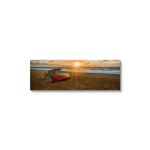 Jersey Lifeguard Chair Sunrise Canvas Gallery Wrap Bill McKim Photography -Jersey Shore whale watch tours Image Wrap 1.25 inch 20x60 inch