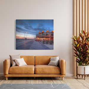 Nocturnal Elegance: Creative Buildings at Night by Bill McKim Bill McKim Photography -Jersey Shore whale watch tours Image Wrap 1.25 inch 48x60 inch