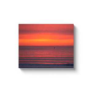 Sherbert Sunrise | Jersey Shore lifeguard chair Bill McKim Photography -Jersey Shore whale watch tours Image Wrap 1.25 inch 16x20 inch