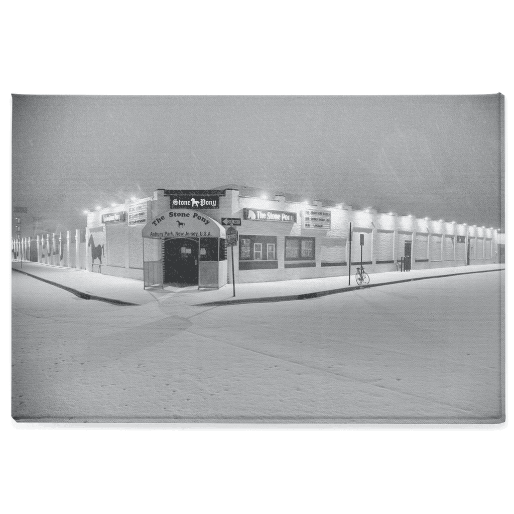 Stone Pony Asbury Park Snow Covered Artwork print Bill McKim Photography -Jersey Shore whale watch tours 