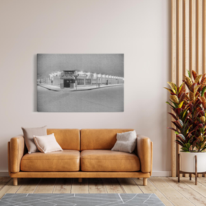 Stone Pony Asbury Park Snow Covered Artwork print Bill McKim Photography -Jersey Shore whale watch tours Image Wrap 1.25 inch 40x60 inch