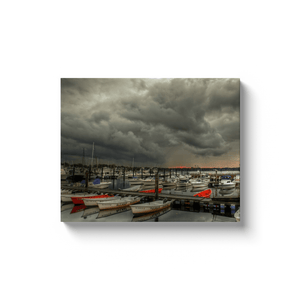 Storm blows into Belmar Marina Bill McKim Photography -Jersey Shore whale watch tours Image Wrap 1.25 inch 16x20 inch