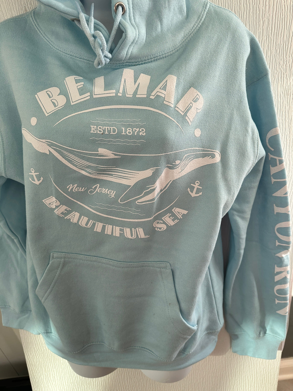 150th Anniversary Belmar Sweatshirt Whale Print Bill McKim Photography -Jersey Shore whale watch tours 