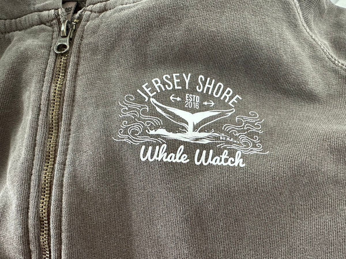 150th Anniversary Belmar Sweatshirt Whale Print Canyon Run Bill McKim Photography -Jersey Shore whale watch tours 3XL Chocolate Brown 