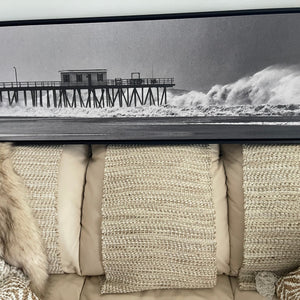 20 x 50 floating frame Black ready to hang on the wall Bill McKim Photography -Jersey Shore whale watch tours Hurricane Sandy Belmar 