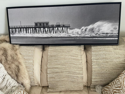 20 x 50 floating frame Black ready to hang on the wall Bill McKim Photography -Jersey Shore whale watch tours Hurricane Sandy Belmar 