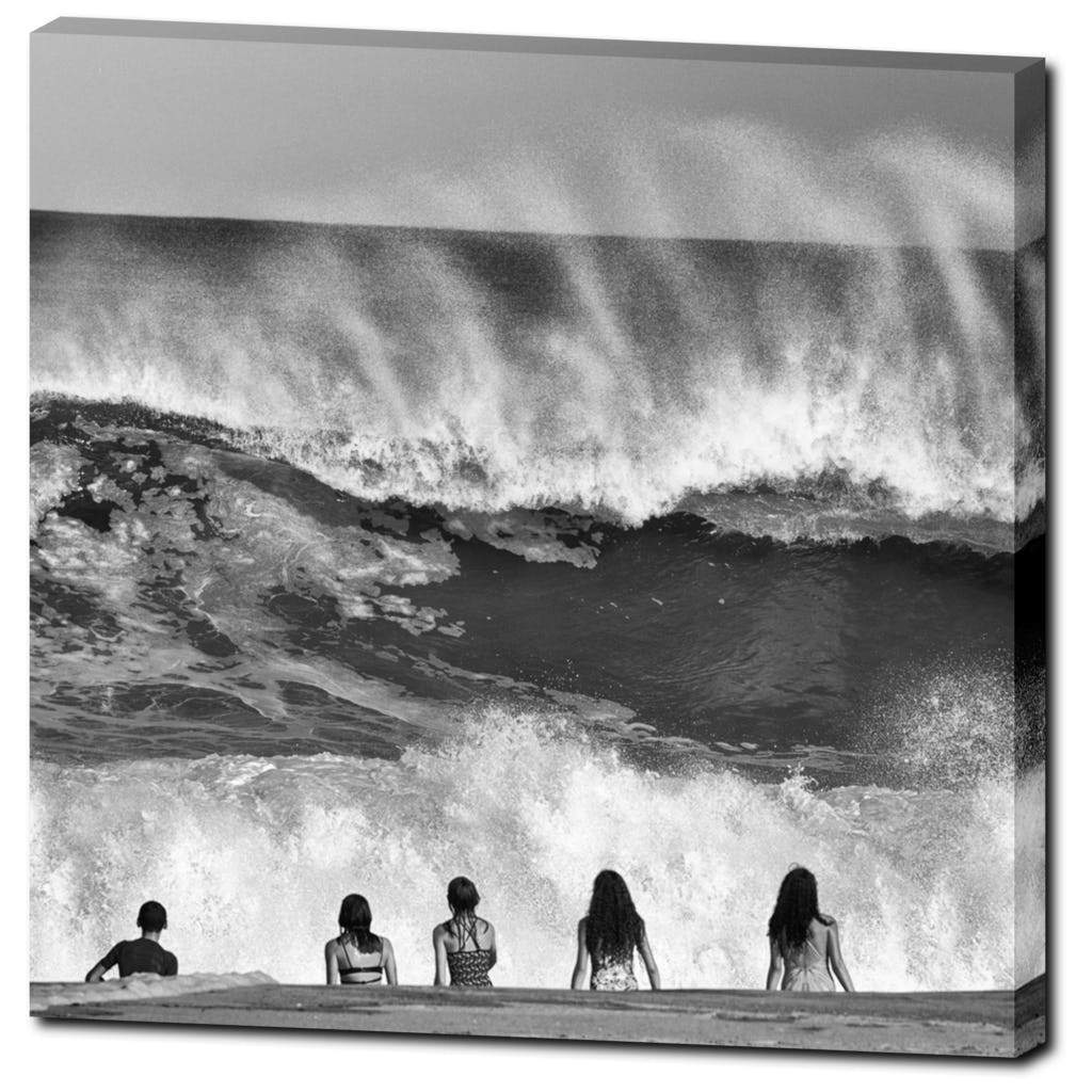 Beach Kids Big Wave Belmar Premium Canvas Gallery Wrap CG Pro Prints 