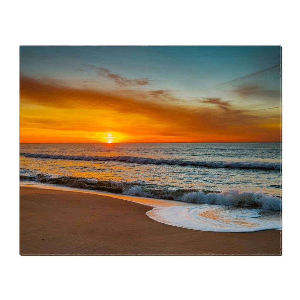 Belmar beach at sunrise by Bill McKim Canvas Wrap Bill McKim Photography Image Wrap 16x20 inch 