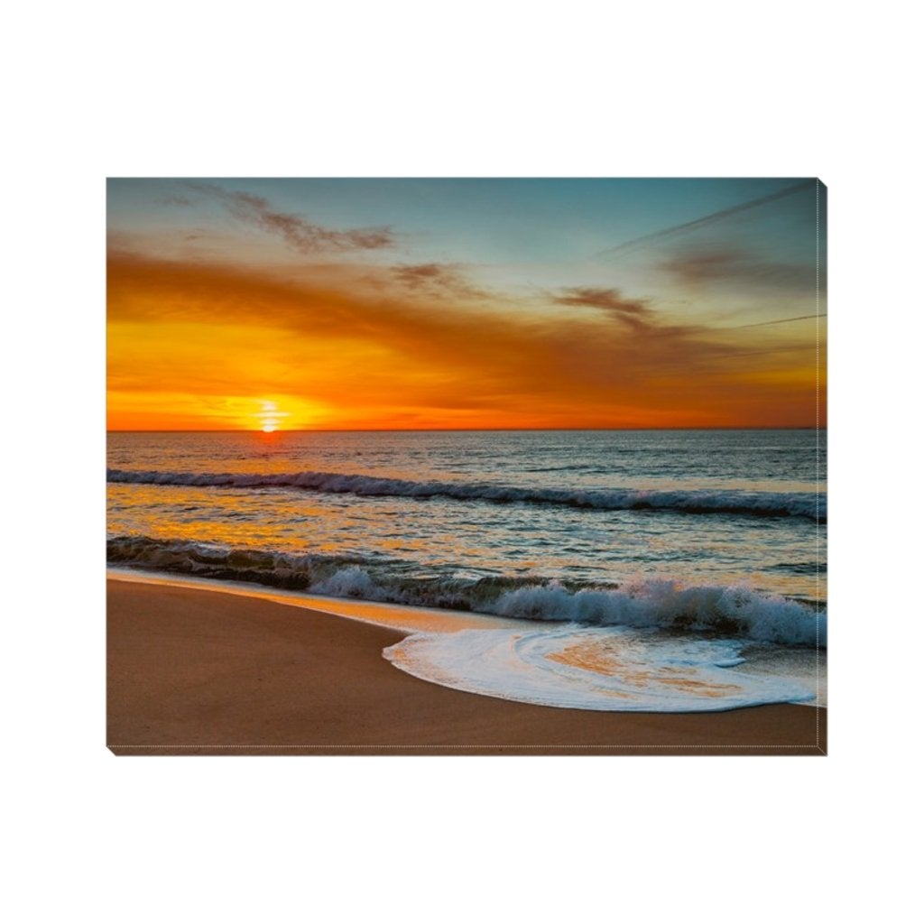 Belmar beach at sunrise by Bill McKim Canvas Wrap Bill McKim Photography Image Wrap 8x10 inch 