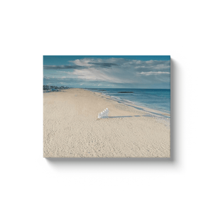 Blue Sky Belmar Beach Canvas Wraps Premium Canvas Gallery Wrap Bill McKim Photography -Jersey Shore whale watch tours Image Wrap 16x20 inch 