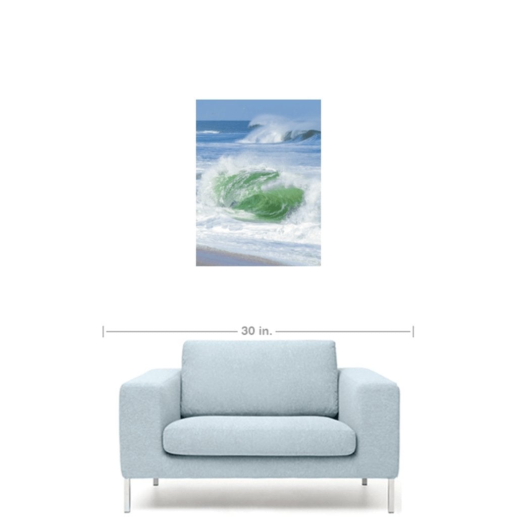 Emerald Wave 12 x 16 Canvas Gallery Wrap Premium Canvas Gallery Wrap CG Pro Prints 
