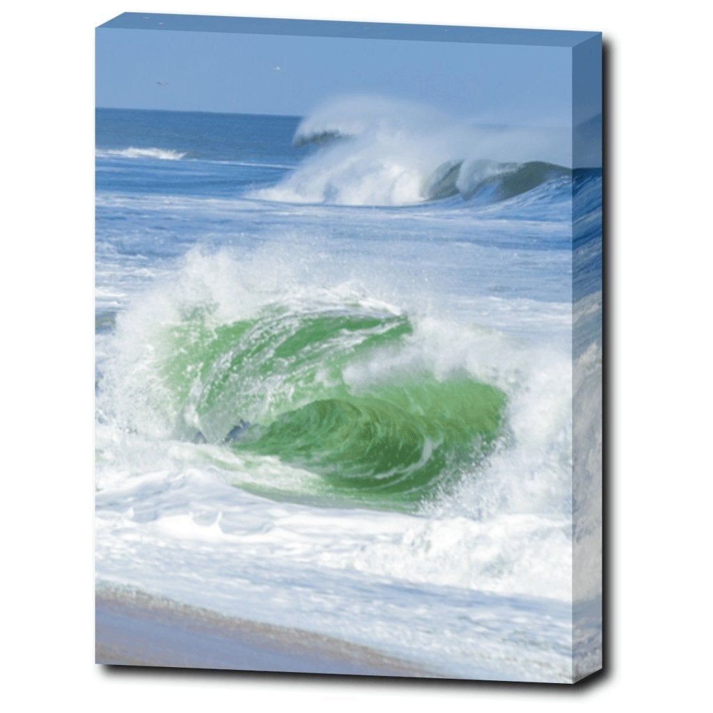 Emerald Wave 12 x 16 Canvas Gallery Wrap Premium Canvas Gallery Wrap CG Pro Prints 