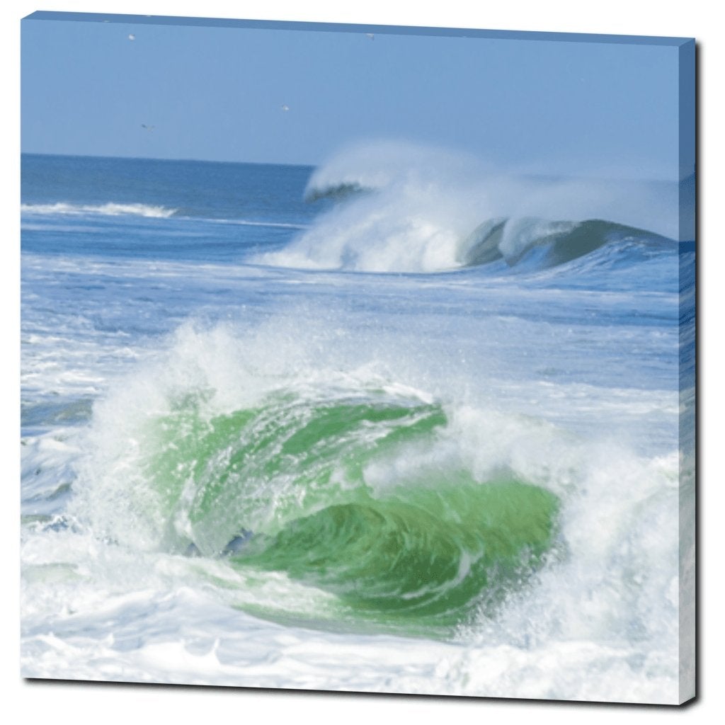 Emerald Wave 30 x 30 Canvas Gallery Wrap Premium Canvas Gallery Wrap CG Pro Prints 