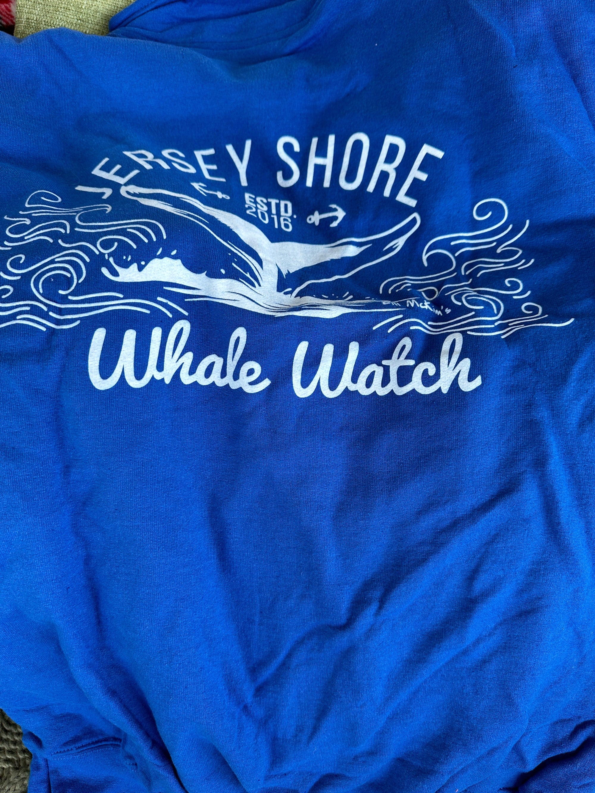 Flash Sale Classic Jersey Shore Whale Watch Sweatshirt printed both sides Bill McKim Photography Small Orange 