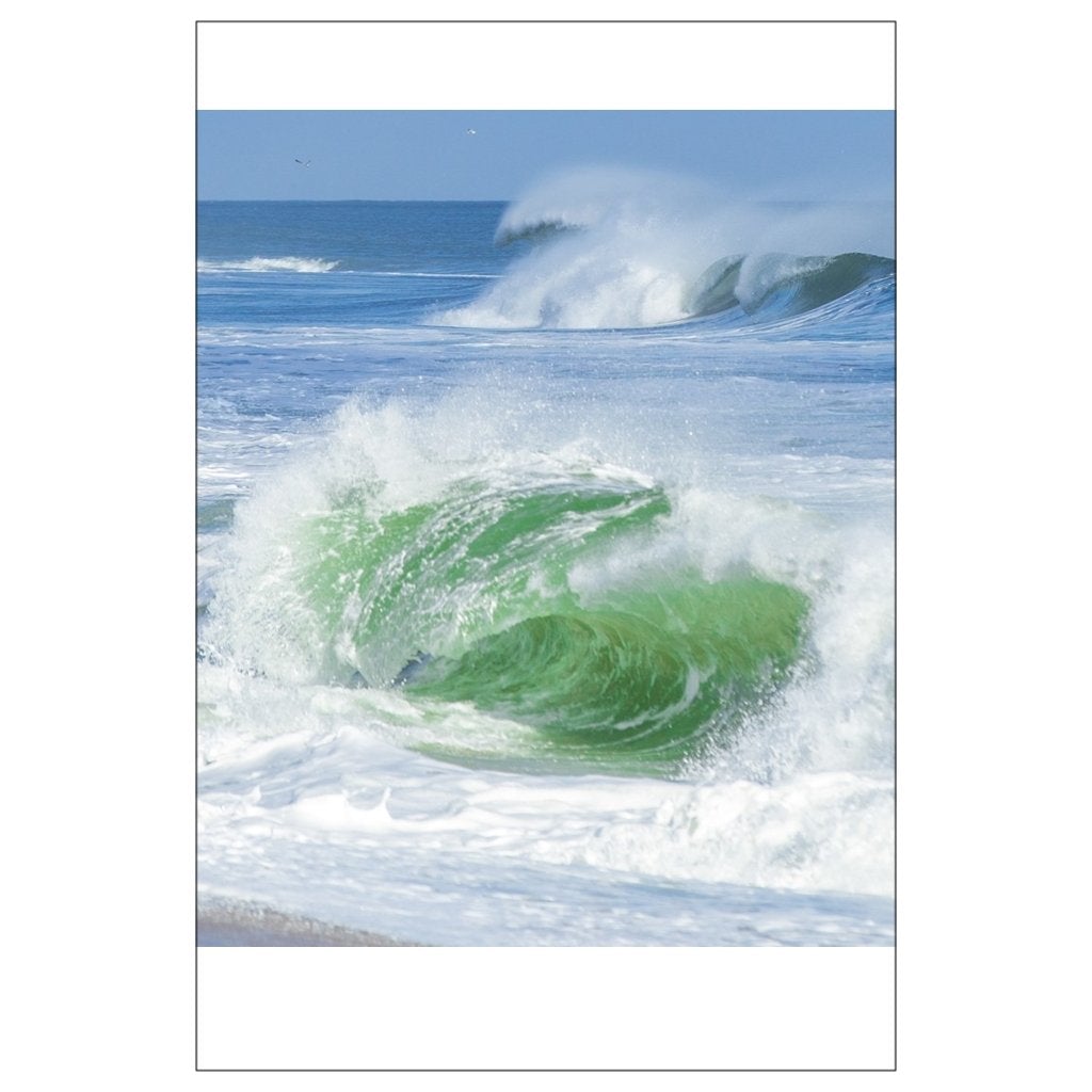 Flat Cards Green wave Bill McKim Photography 120# Silk Cover 4x6 inch 10 Cards