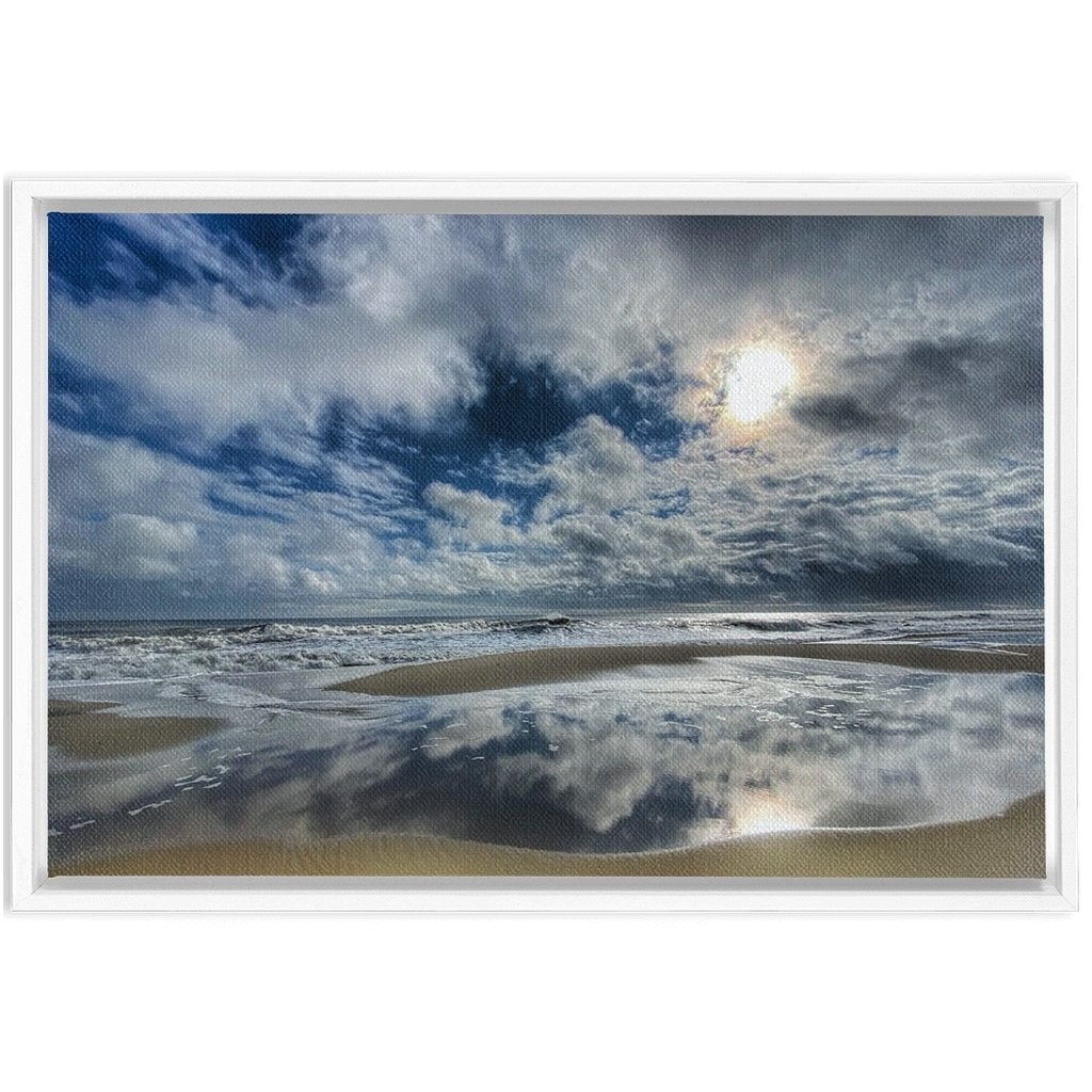 Framed Canvas Wraps sky 2021 Bill McKim Photography -Jersey Shore whale watch tours 1.25 inch White 16x20 inch