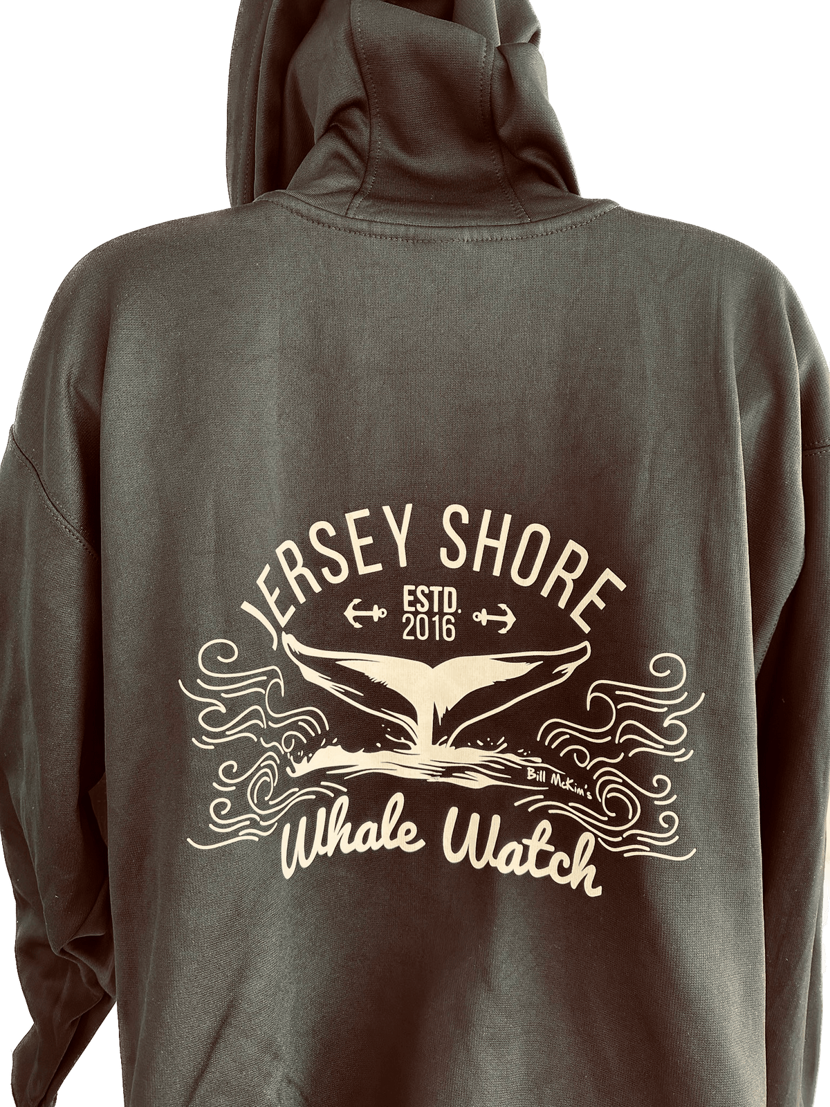 Hooded Sweatshirt Black Bill McKim Photography -Jersey Shore whale watch tours 