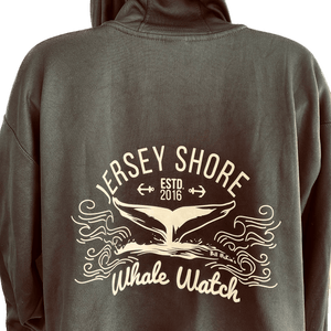 Hooded Sweatshirt Black Bill McKim Photography -Jersey Shore whale watch tours 