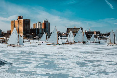 Ice Boat Racing on the Navesink River Red Bank NJ Prints McKim Photography 