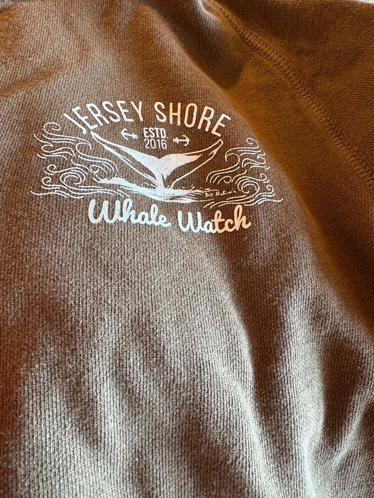 Jersey Girl Hooded Sweatshirt 2023 JSWW Bill McKim Photography -Jersey Shore whale watch tours Small V Notch Hoodie Olive 