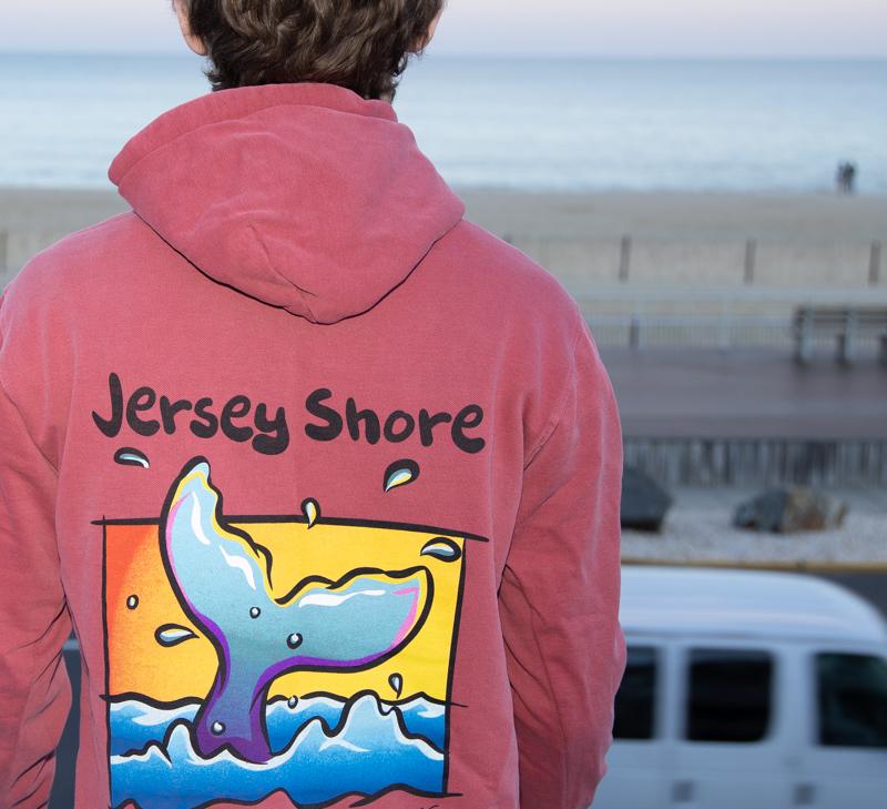 Jersey Shore Whale Watch Heavyweight Sweatshirt Bill McKim Photography XXXL Crimson Red 