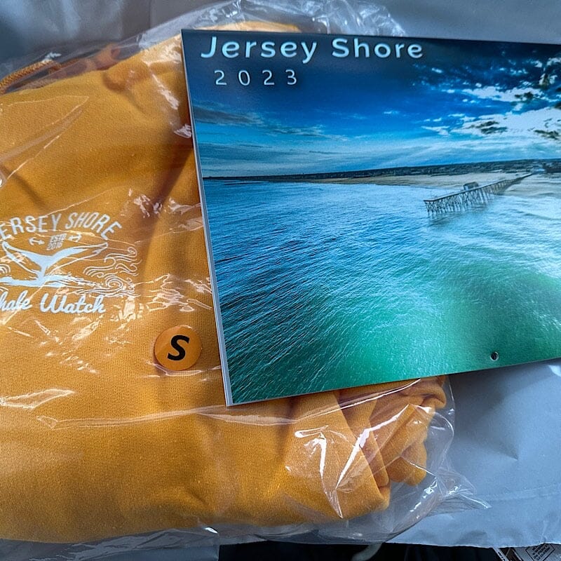 Orange Bundle Classic Jersey Shore Whale Watch Sweatshirt and Bonus Calendar Bill McKim Photography Small Golden Yellow 