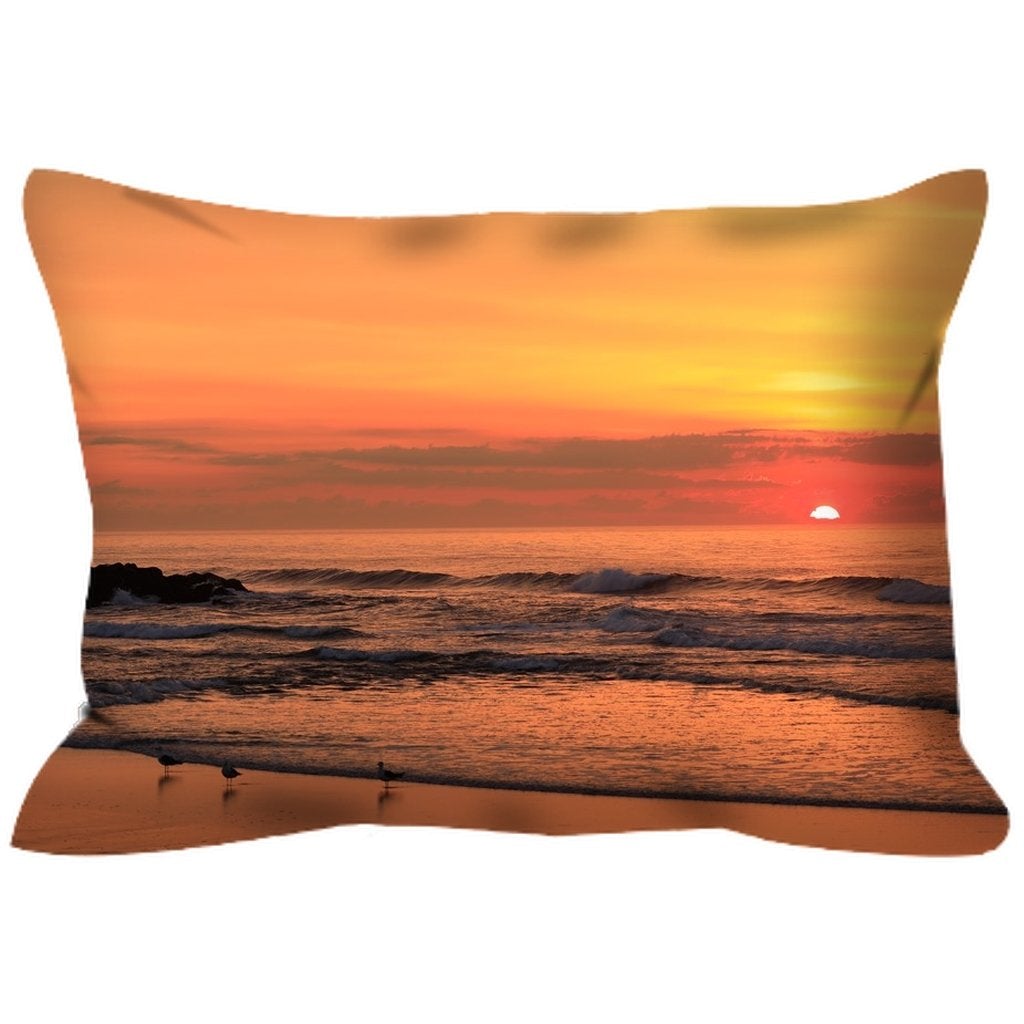 Outdoor Pillows Belmar Sunrise Bill McKim Photography 14x20 inch With Zipper (insert included) 