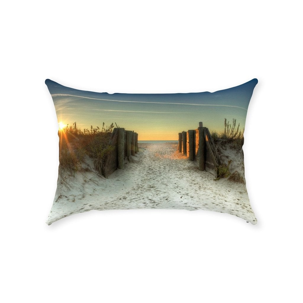 Throw Pillows Pier Beach Spring Lake NJ Bill McKim Photography With Zipper Cotton Twill 14x20 inch