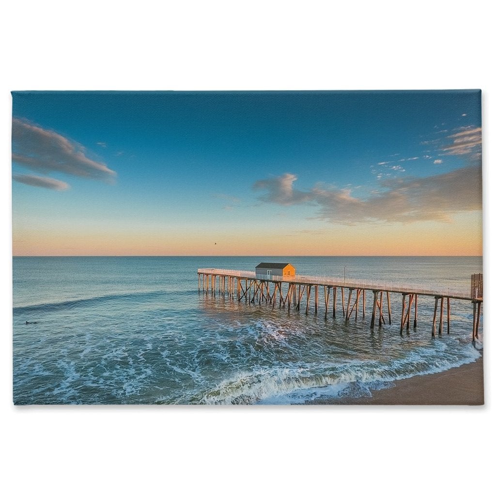 Traditional Stretched Canvas Bill McKim Photography -Jersey Shore whale watch tours 0.75 inch - Thin 20x30 inch 