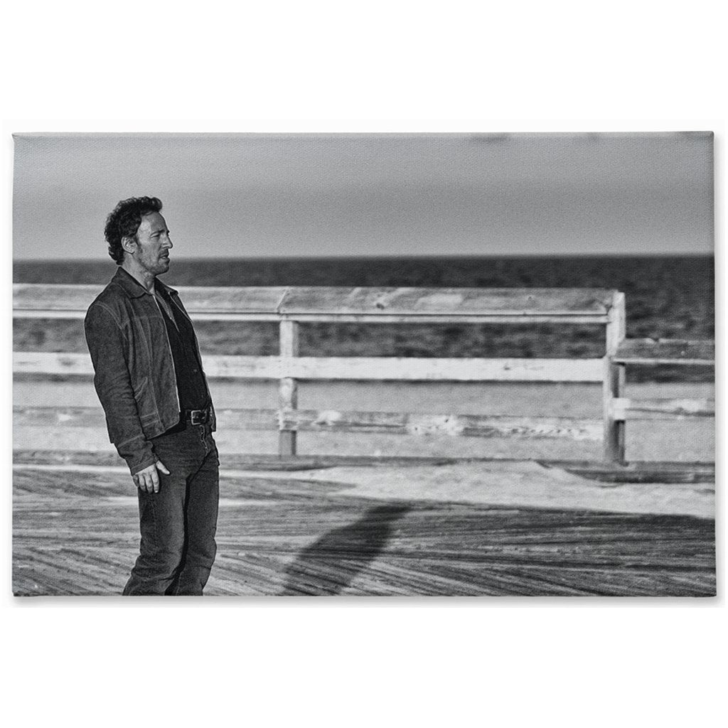 Traditional Stretched Canvas Ready to hang on wall Bruce Springsteen Bill McKim Photography -Jersey Shore whale watch tours 0.75 inch - Thin 32x48 inch 