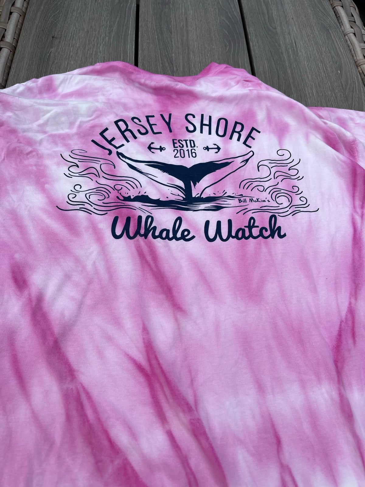 Unique Tie Dye Jersey Shore Whale Watch T-shirt Original Design Bill McKim Photography XXL FUCHSIA DYE 